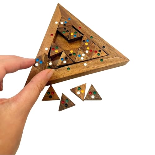 Color Match Triangle Wooden Puzzle Brain Teaser - style: Triangle Color Match