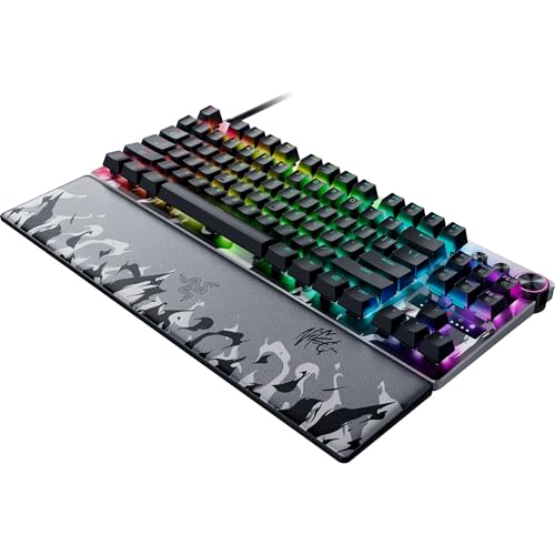 Razer Huntsman V3 Pro TKL 8KHz Esports Gaming Keyboard: Analog Optical Switches Gen 2-8000 Hz Polling Snap Tap - Rapid Trigger - Adjustable Actuation - Media Controls - Niko Edition - color: Niko Edition, size: TKL, style: 8000 Hz Polling