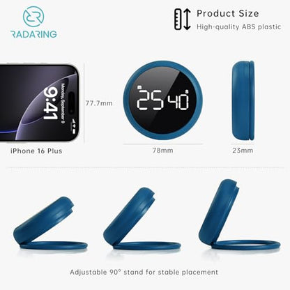 Royal Blue Quick Que Kitchen Timers, Visual timers Large LED Display Magnetic Countdown Countup Timer for Classroom Cooking Fitness Baking Studying Teaching, Easy for Kids and Seniors (Royal Blue) - color: Royal Blue