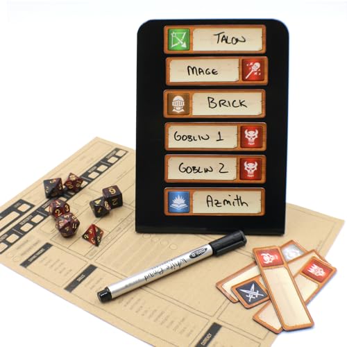 Initiative Tracker for D&D and Other Role-Playing Games - Includes Magnets and Board