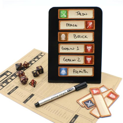 Initiative Tracker for D&D and Other Role-Playing Games - Includes Magnets and Board
