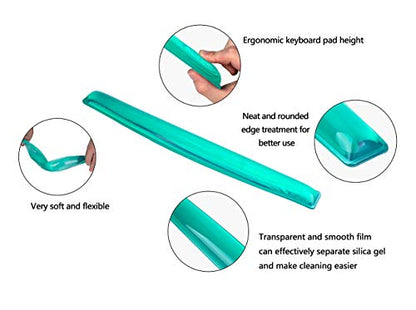 Gel Keyboard & Mouse Wrist Rest Set - Keyboard Wrist Rest Pad & Mouse Support for Office Gaming Pad Computer Laptop Ergonomic Comfortable Pain Relief-Green Pad Set - color: Green Pad Set