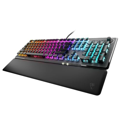 Turtle Beach Vulcan II Full-Size Mechanical RGB Gaming Keyboard | Titan Mechanical Switches, Customizable RGB Keys, Detachable Palm Rest, Media Controls, Aluminum Top Plate, Numpad, Black - color: Black