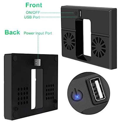 Linkstyle Cooling Fan for Xbox Series X, USB Powered Vertical Cooling Stand Cooling System with Dual Fans and 1 USB Port - color: Black