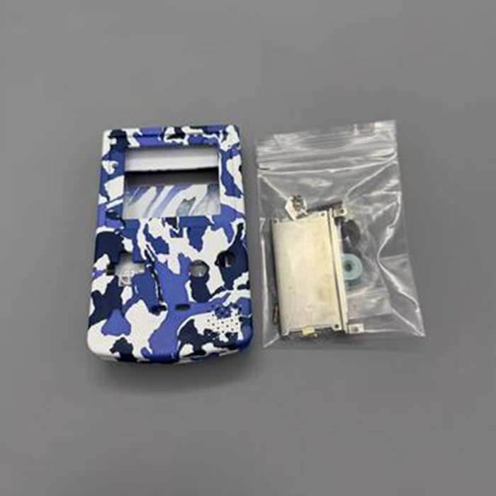 IPS Housing Shell Cover with Buttons Conuctive Pads Screws for Gameboy Color GBC Console (Camo Blue) - color: Camo Blue