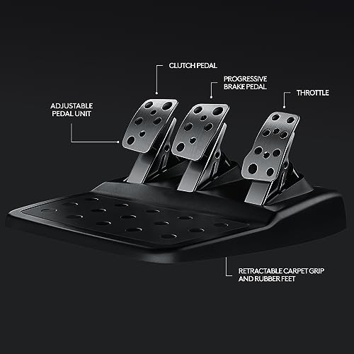Logitech G29 Driving Force Racing Wheel and Floor Pedals, Real Force Feedback, Stainless Steel Paddle Shifters, Leather Steering Wheel Cover for PS5, PS4, PC, Mac - Black - style: PS5, PS4, PC/Mac