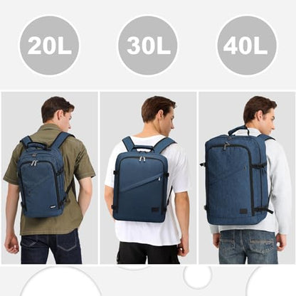 Kono Carry on Backpack, Airline Approved Under Seat Travel Backpack - color: Navy, size: Small