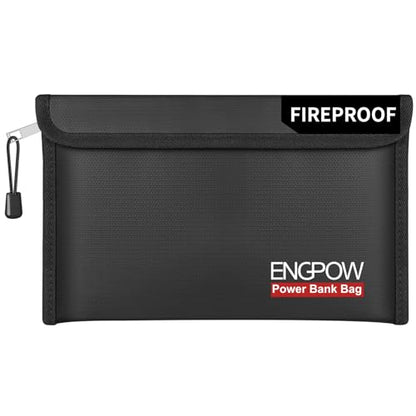 ENGPOW Fireproof Organizer Travel Safe Bag, Portable Electronic Carry Case | Heat Insulated＆Explosion-Proof, Home Travel Storage for Power Bank,Phone,Cables,USB Drive, Charging Protection, 10.6''x6.7'' - size: 10.6'' x 6.7''