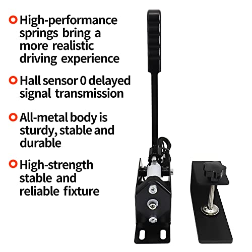 Mkbve 14Bit PC USB Handbrake - Sim Racing Handbrake for Logitech G920 G29 G25 G27 T500 T300 FANATECOSW Dirt Rally