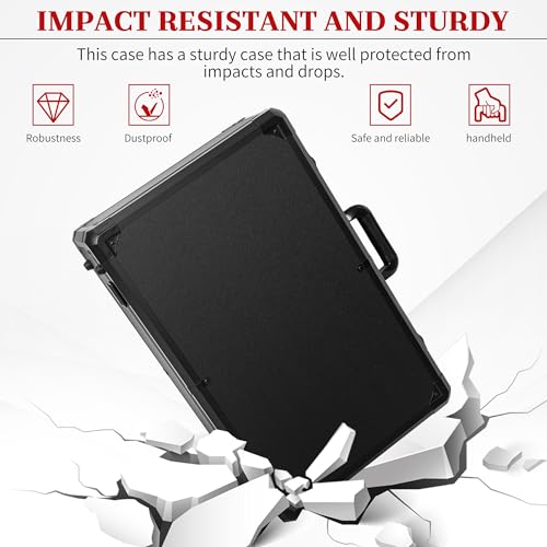 Protective Hard Case 22 X 14 X 8-Inch Shockproof Water-resistant with Customized DIY Foam Insert fit for Camera, Laptops, etc - size: Inner：21.5''X 13.5''X 7.5''