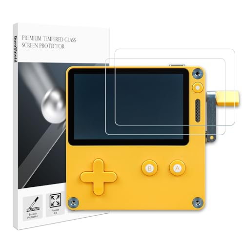 Tempered Glass Screen Protector for Panic Playdate Handheld Video Game Console 2.7" Display Anti Fingerprint 9H+ Hardness with Aluminum Reinforcement [2 Pack] (Clear)