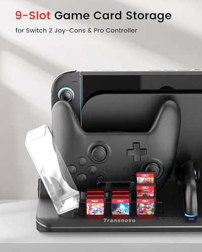 Cooling Fan Pro Controller & Joycons Charger and TRANSNOVO Handheld Controller for Nintendo Switch 2