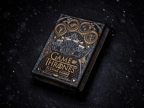 theory11 Game of Thrones Premium Playing Cards, Poker Size Standard Index | Black; Material: Cardstock; For ages Adult