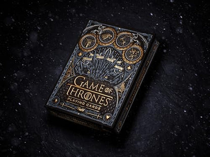 theory11 Game of Thrones Premium Playing Cards, Poker Size Standard Index | Black; Material: Cardstock; For ages Adult