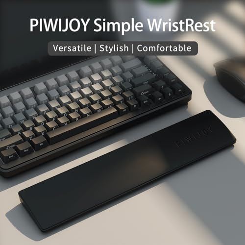 Ergonomic Keyboard Wrist Rest, Memory Foam Wrist Support Pad with PU Leather Surface, Non-Slip Base, Sweat-Resistant Design for Mechanical Keyboards, Laptop, Office, Gaming and Typing