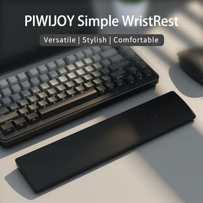 Ergonomic Keyboard Wrist Rest, Memory Foam Wrist Support Pad with PU Leather Surface, Non-Slip Base, Sweat-Resistant Design for Mechanical Keyboards, Laptop, Office, Gaming and Typing