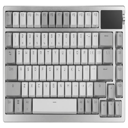 ASUS ROG Azoth Wireless Mechanical Gaming Keyboard – 75% TKL, Tri-Mode Connectivity, Hot Swappable Pre-lubed ROG NX Snow Linear Switches, PBT Keycaps, RGB, OLED Display, PC/Mac Support - White - color: White, size: Snow Linear, style: Azoth