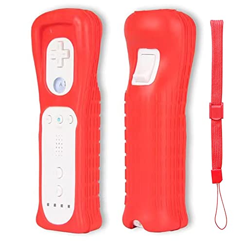 2X Wii Silicone Case Cover with Wrist Strap for Wii Remote Controller (Red and Blue) - color: Red and Blue