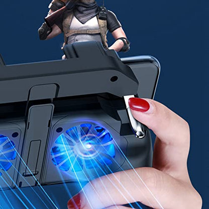 YUEHISY Smartphone Gamepad, Mobile Gaming Controller with Dual Cooling Fans, 5000mAh Battery, Ergonomic Handle, for 4.7-6.0 inch Phone (2500mah) - size: 2500mah