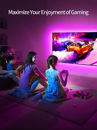 KANTUTOE TV LED Backlight, 9.84ft LED Lights for 32-45 Inch TV, RGB TV Backlight with Remote, Music Sync Bluetooth APP Control Strip Lights USB Powered for Bedroom Gaming Room Decor - size: 9.84FT for 32"-45" TV