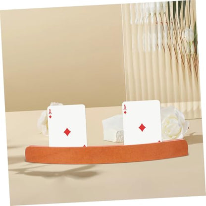 Levemolo Wooden Trading Card Rack Poker Card Holder Display Stand Desk Holder Storage Rack