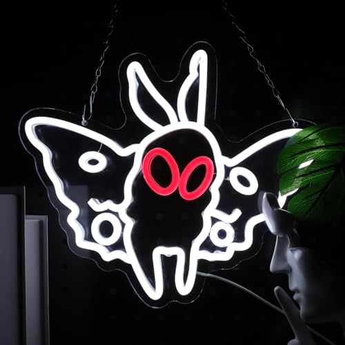 Mothman Neon Sign for Wall Decor, Dimmable Cryptid Led Neon Light for Kids Room Man Cave Decoration, USB Power Neon Lights for Bedroom Party Birthday Gifts - color: Colrful,FeiEr
