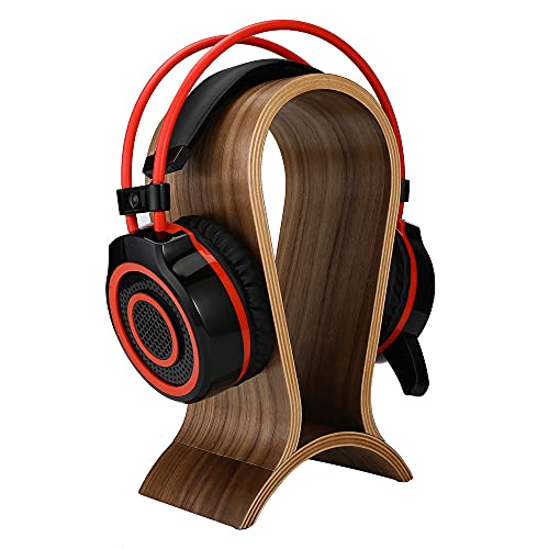 Headphone Stand Wood, Headset Stand for Desk, Walnut Gaming Headphone Holder Compatible for Sennheiser, Bose, Beats, Razer, AKG, Airpod Max, HyperX, Sony PS4 et. | Gaming Headset Holder Compatible for Sennheiser, Bose, Beats, Razer, AKG, Airpod Max, Hyper