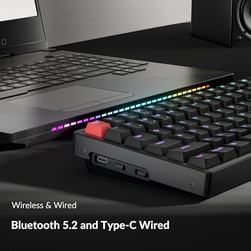 Keychron K4 96% Layout QMK Wireless and Wired Mechanical Keyboard Super Banana Switch, RGB Backlight Aluminum Frame with Shine-Through Double-Shot PBT Keycaps for Mac Windows-Version 3 - color: Keychron Super Banana Switch, size: Version 3