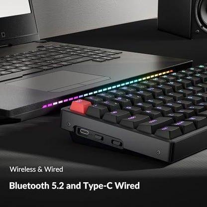 Keychron K4 96% Layout QMK Wireless and Wired Mechanical Keyboard Super Banana Switch, RGB Backlight Aluminum Frame with Shine-Through Double-Shot PBT Keycaps for Mac Windows-Version 3 - color: Keychron Super Banana Switch, size: Version 3