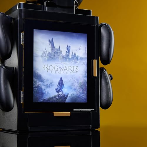 Numskull Official Hogwarts Legacy LED Light Gaming Locker, Controller Holder & Headset Stand for PS4/PS5 & Xbox Series X|S - Multiple LED Lighting Settings - Official Harry Potter Merchandise - color: Hogwarts LED