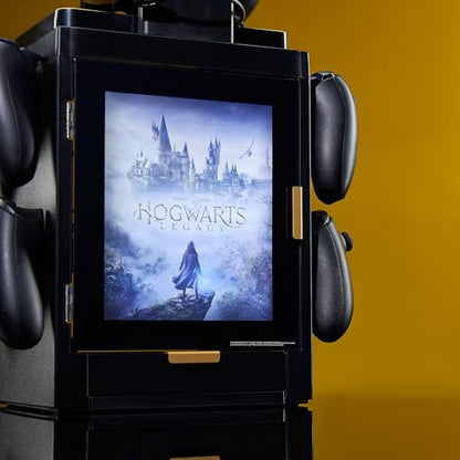 Numskull Official Hogwarts Legacy LED Light Gaming Locker, Controller Holder & Headset Stand for PS4/PS5 & Xbox Series X|S - Multiple LED Lighting Settings - Official Harry Potter Merchandise - color: Hogwarts LED