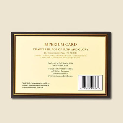 Sumeru & Seed Imperium Cards – Historical Strategy Card System – The Third Servile War Core Set – Spartacus Revolt – Sandbox Tabletop Experience - style: Edition II Core Set - The Third Servile War