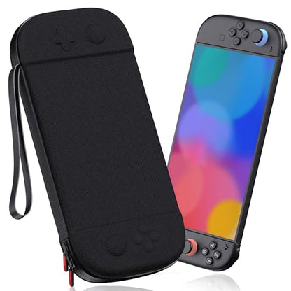 STARTRC GAMES Slim Carrying Case for Nintendo Switch 2 2025, Hard Shell Travel Case with 12 Game Card Slots, Portable Carry Bag for Switch 2 Console Black - color: Black