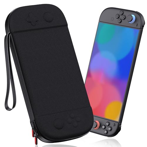 STARTRC GAMES Slim Carrying Case for Nintendo Switch 2 2025, Hard Shell Travel Case with 12 Game Card Slots, Portable Carry Bag for Switch 2 Console Black - color: Black