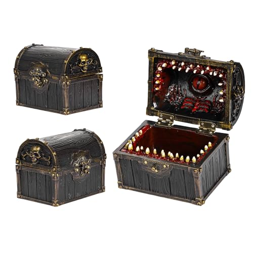 DND Mimic Chest Dice Storage Box, Small D&D Dice Case Mimic Box | Resin Material, D&D Dice Box, Funny Dice Box, Holds 2 Polyhedral Dice Sets, DM Gift, for Dungeons and Dragons Tabletop Games