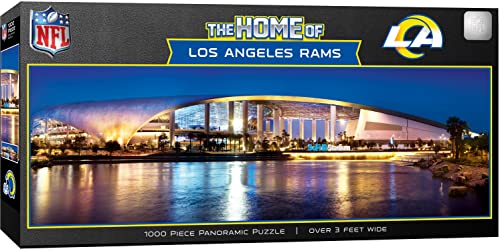 MasterPieces NFL 1000 Piece Jigsaw Puzzle - Los Angeles Rams Stadium View Panoramic - 13"x39" - Challenging Adult Puzzle - style: Los Angeles Rams