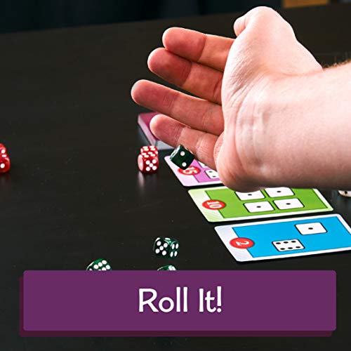 Roll for It! Purple Edition, Fast Dice Rolling Card Game, 2-4 Players | Race to 40 Points, 15 to 20 Minute Gameplay, Combine with Red Edition for up to 8 Players, For Friends and Family Ages 8+ - color: Purple