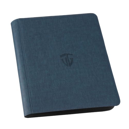 Toploader Binder,Holds 216 Toploaders,9 Pocket Top Loader Binder with Sleeves for 3"x4" Rigid Toploaders Hard Cases,Top loader Binders for TCG, MTG Card Binder, Trading Cards Binder(Dark Blue) - color: Dark Blue, size: 9 Pocket