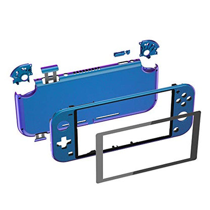 eXtremeRate Chameleon Purple Blue Glossy DIY Replacement Shell for Nintendo Switch Lite, NSL Handheld Controller Housing w/Screen Protector, Custom Case Cover for Nintendo Switch Lite - color: Chameleon Purple Blue