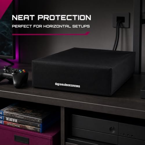 PS3/XBOX360 Console Dust Cover, Black | Antistatic, Water Resistant, Premium Fabric, Gaming System Protector