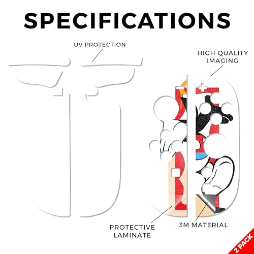Glossy Glitter Gaming Skin Compatible With Nintendo Switch 2 Joy-Con Controller 2 Pack - Character Swap - Premium 3M Vinyl Protective Wrap Decal Cover - Easy To Apply Crafted in the USA by MightySkins - color: Character Swap, size: 2 Pack of Joy-Con Skins