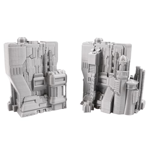 6mm Sci-Fi Cityscape Bundle 3 - Tabletop Terrain for Miniatures Games Such as Epic Battletech Adeptus Titanicus (Bundle 3) - size: Bundle 3 without Hexes