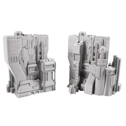 6mm Sci-Fi Cityscape Bundle 3 - Tabletop Terrain for Miniatures Games Such as Epic Battletech Adeptus Titanicus (Bundle 3) - size: Bundle 3 without Hexes