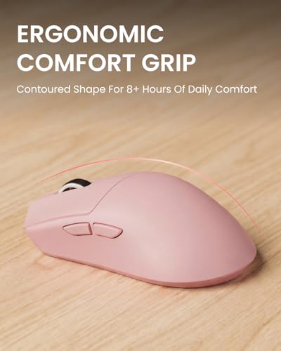 Wireless Keyboard and Mouse Combo with White Backlit Pudding Keycaps, Bluetooth & 2.4G, 2000mAh Rechargeable, Full Size, Metal Panel Quiet Computer Keyboard Set for Windows PC Desktop - Pink - color: Pink