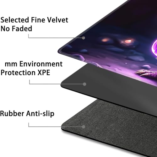 for MTG Game Playmat - 24 x 14 inches with Dices and Storage Bags, Non-Slip Base for TCG and Board Game Card Mats, Trading Card Games Mat, Baby Dragon in Crystal Ball Pattern Collectible Card Playmats - color: Jv-playmat-p7-1-g183
