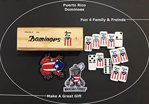 PRK 14 Puerto Rico Rican Flags Dominoes Domino de Puerto Rico Flag Value Pack Large Adult Size Double six Dominos Boricua Style