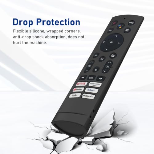 Silicone Case Cover for Voice Remote ERF3A90 for U7G U8 U9G Series 4K ULED, Black Sleeve - color: Black