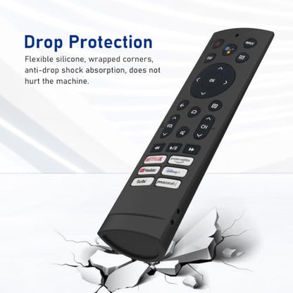 Silicone Case Cover for Voice Remote ERF3A90 for U7G U8 U9G Series 4K ULED, Black Sleeve - color: Black