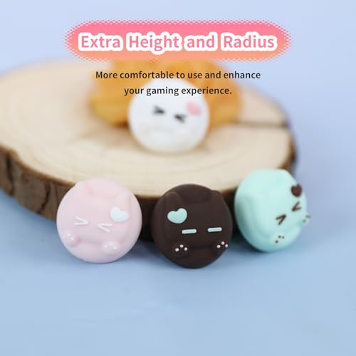 Kitty Switch 2 Joycon Thumb Grips Caps, 4 PCS Cute Kawaii Cat 3D Silicone Analog Thumbstick Button Cover Compatible with Nintendo Switch 2 Joystick Caps - color: Multicolor Cat for NS2