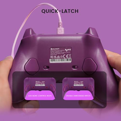 GameSir G7 SE Wired Controller for Xbox Series X|S, Xbox One & Windows 10/11, Plug and Play Gaming Gamepad with Hall Effect Joysticks/Hall Trigger, 3.5mm Audio Jack (Purple) - color: Purple